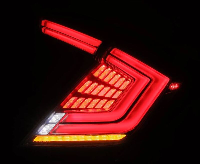 AlphaRex 16-21 Honda Civic Hatchback / Type-R FK8 Nova-Series LED Tail Lights - Clear Smoke-Headlights-AlphaRex