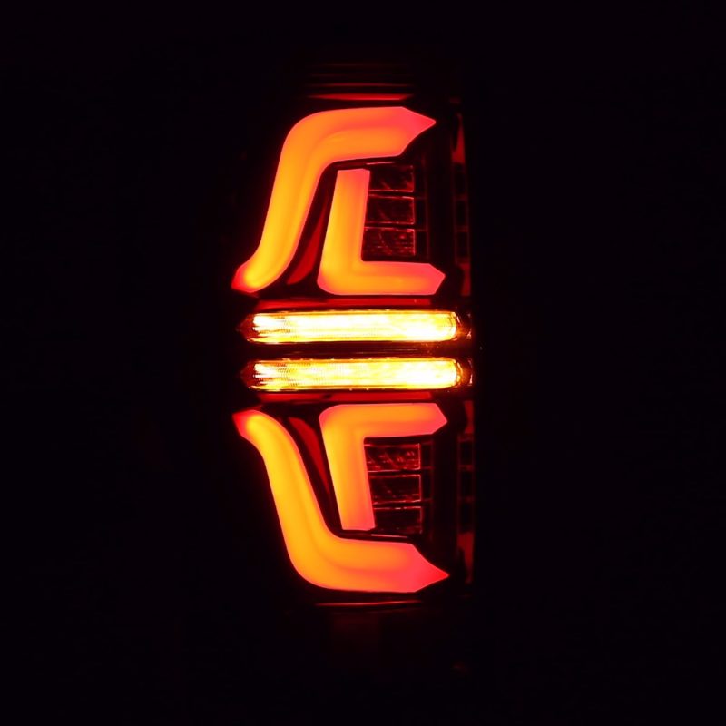 AlphaRex 17-19 Ford F250 Super Duty PRO-Series LED Tail Lights Jet Black (w/o Blind Spot Sensor)-Tail Lights-AlphaRex