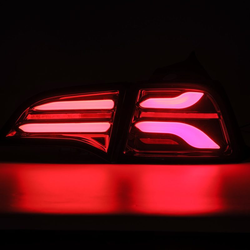AlphaRex 17-22 Tesla Model 3 PRO-Series LED Tail Lights Jet Black w/Seq Sig-Tail Lights-AlphaRex
