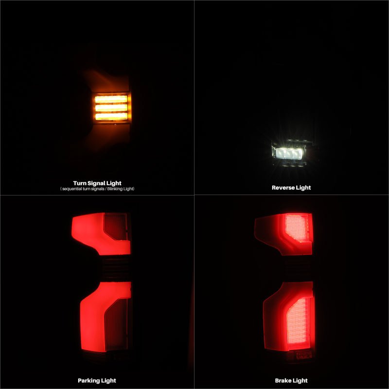 AlphaRex 19-24 Chevy Silverado 1500 / 20-24 2500HD/3500HD LUXX-Series LED Tail Lights Alpha Black-Headlights-AlphaRex
