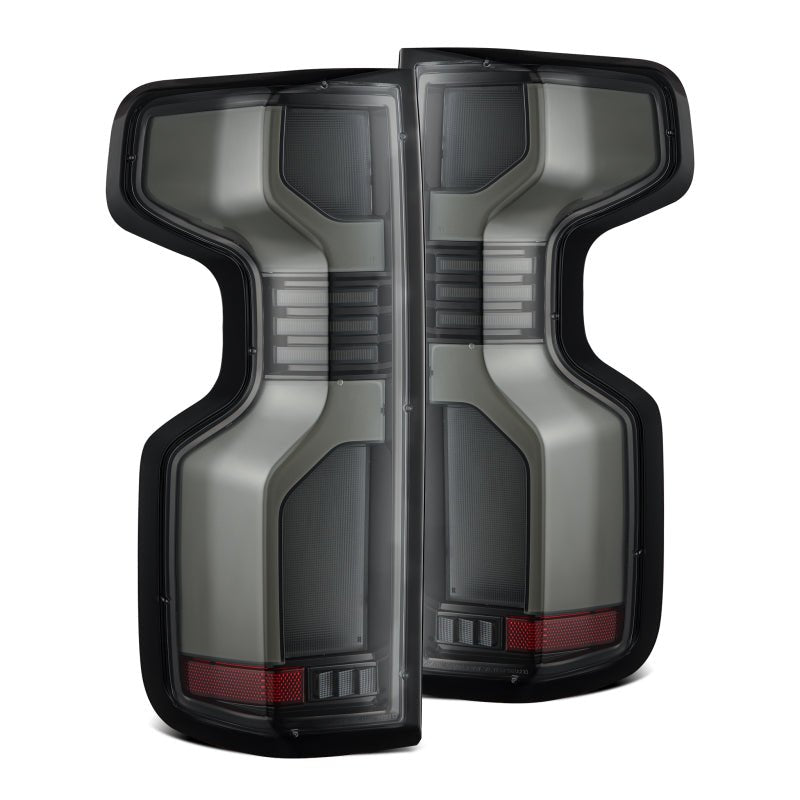 AlphaRex 19-24 Chevy Silverado 1500 / 20-24 2500HD/3500HD LUXX-Series LED Tail Lights Alpha Black-Headlights-AlphaRex