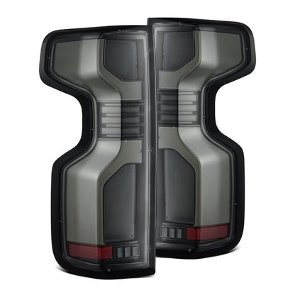 AlphaRex 19-24 Chevy Silverado 1500 / 20-24 2500HD/3500HD LUXX-Series LED Tail Lights Alpha Black-Headlights-AlphaRex