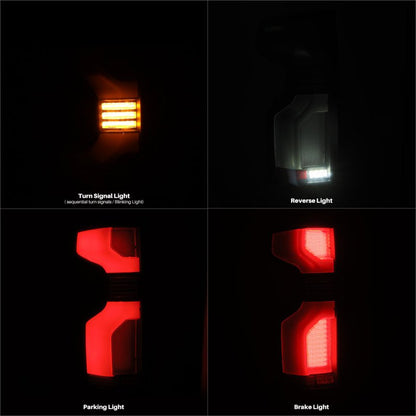 AlphaRex 19-24 Chevy Silverado 1500 / 20-24 2500HD/3500HD LUXX-Series LED Tail Lights Black-Headlights-AlphaRex