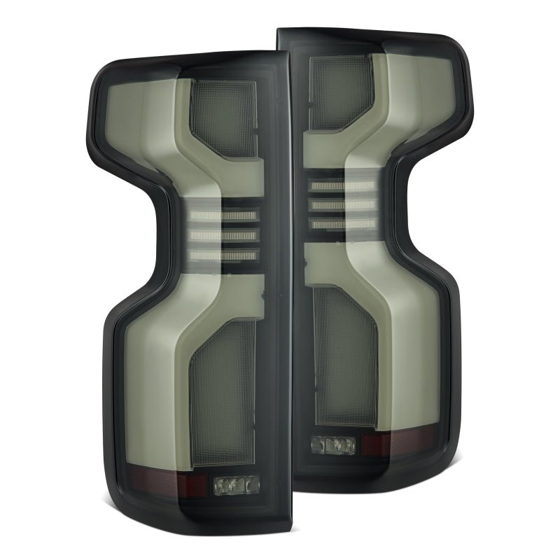 AlphaRex 19-24 Chevy Silverado 1500 / 20-24 2500HD/3500HD LUXX-Series LED Tail Lights Black-Headlights-AlphaRex
