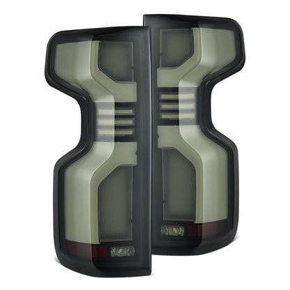 AlphaRex 19-24 Chevy Silverado 1500 / 20-24 2500HD/3500HD LUXX-Series LED Tail Lights Black-Headlights-AlphaRex