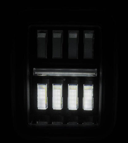 AlphaRex 19-24 Jeep Gladiator JT Nova-Series Prismatic LED Tail Lights - Black-Red-Headlights-AlphaRex