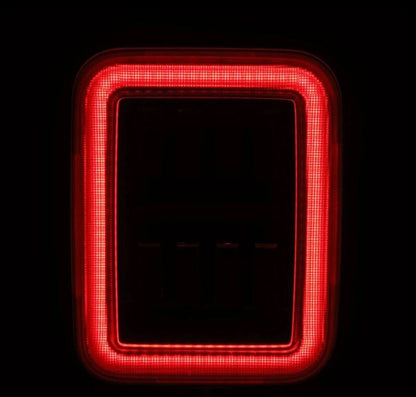 AlphaRex 19-24 Jeep Gladiator JT Nova-Series Prismatic LED Tail Lights - Black-Red-Headlights-AlphaRex