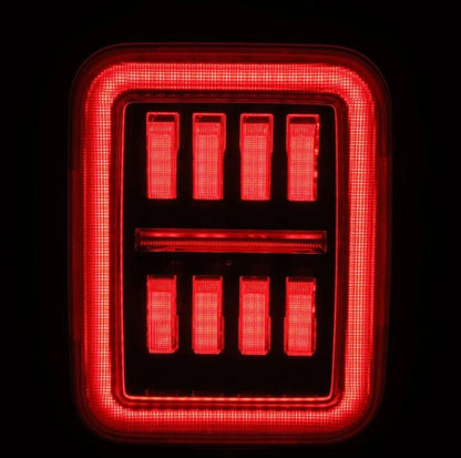 AlphaRex 19-24 Jeep Gladiator JT Nova-Series Prismatic LED Tail Lights - Black-Red-Headlights-AlphaRex