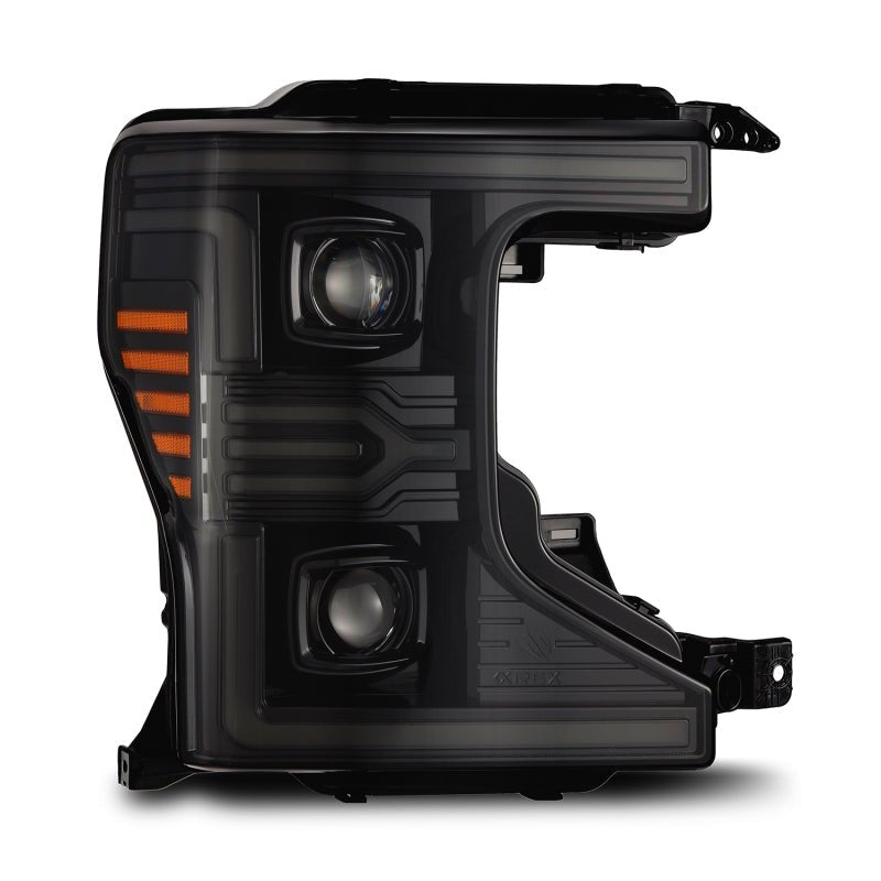 AlphaRex 20-22 Ford F-250/350/450 SD LUXX-Series LED Proj Headlights Alpha-Bk w/Acv Light SS & SBDRL-Headlights-AlphaRex