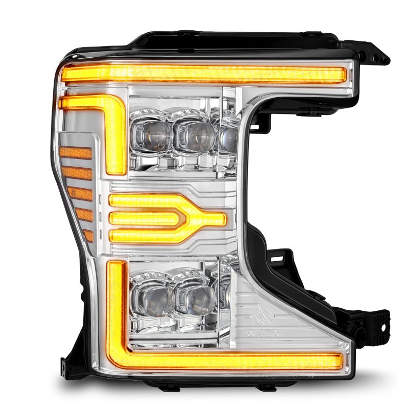AlphaRex 20-22 Ford F-250/350/450/550 SD NOVA-Series LED Proj Headlights Chrome w/SS & SBDRL-Headlights-AlphaRex