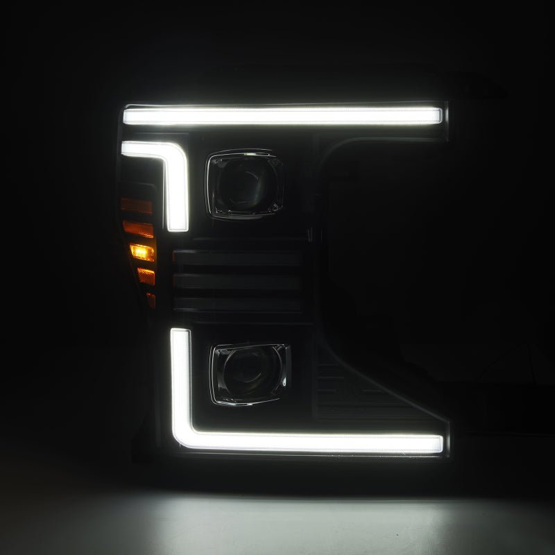 AlphaRex 20-22 Ford F150 Pro-Series Projector Headlights Black w/ Activation Light / Seq. Sig. / DRL-Headlights-AlphaRex