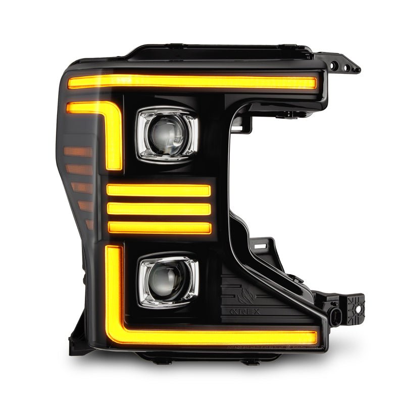 AlphaRex 20-22 Ford F150 Pro-Series Projector Headlights Black w/ Activation Light / Seq. Sig. / DRL-Headlights-AlphaRex