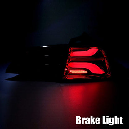 AlphaRex 20-22 Tesla Model Y PRO-Series LED Tail Lights Red Smoke w/Seq Sig-Tail Lights-AlphaRex
