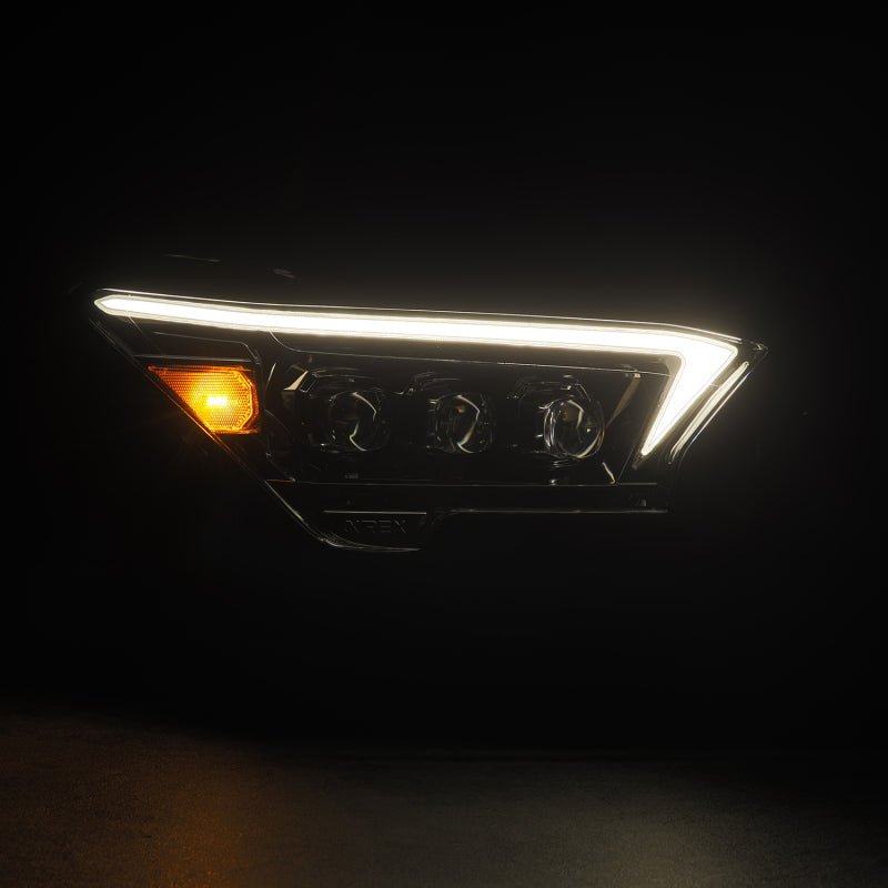 AlphaRex 2024+ Toyota Tacoma NOVA-Series LED Proj Headlights Alpha-Blk w/Actv Light & Seq. Sig + DRL-Headlights-AlphaRex