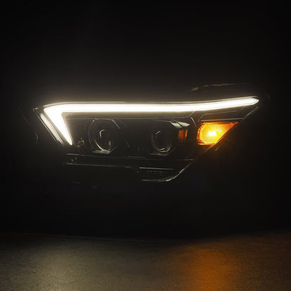 AlphaRex 23-24 Toyota Tacoma LUXX-Series LED Proj Headlights Alpha Blk w/Actv Light & Seq. Sig + DRL-Headlights-AlphaRex