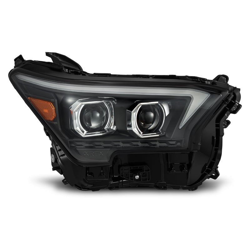 AlphaRex 23-24 Toyota Tacoma LUXX-Series LED Proj Headlights Blk w/Actv Light & Seq. Sig + DRL-Headlights-AlphaRex