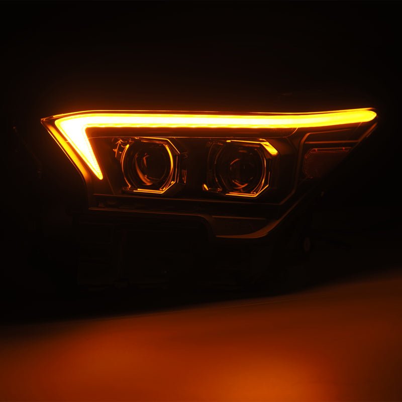 AlphaRex 23-24 Toyota Tacoma LUXX-Series LED Proj Headlights Blk w/Actv Light & Seq. Sig + DRL-Headlights-AlphaRex
