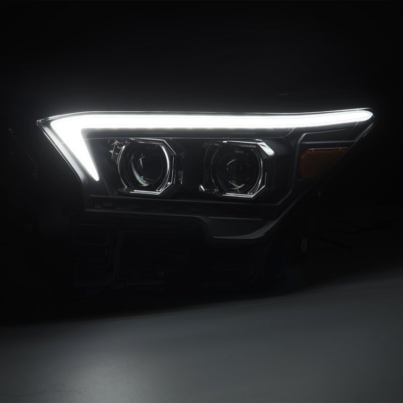 AlphaRex 23-24 Toyota Tacoma LUXX-Series LED Proj Headlights Blk w/Actv Light & Seq. Sig + DRL-Headlights-AlphaRex