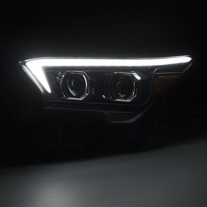 AlphaRex 23-24 Toyota Tacoma LUXX-Series LED Proj Headlights Blk w/Actv Light & Seq. Sig + DRL-Headlights-AlphaRex