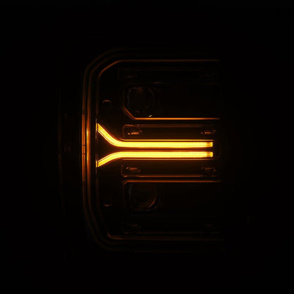 AlphaRex 23-26 Ford F-250 SD LUXX LED Proj Headlights Blk w/Activ Light/Seq Signal/Switchback-Headlights-AlphaRex