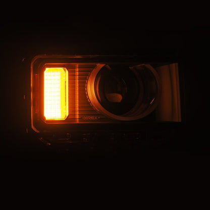 AlphaRex 24-26 Toyota LC Heritage LUXX LED Proj Headlight Blk w/Activ Light/Seq Signal/Switchback-Headlights-AlphaRex