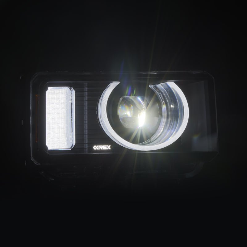 AlphaRex 24-26 Toyota LC Heritage LUXX LED Proj Headlight Blk w/Activ Light/Seq Signal/Switchback-Headlights-AlphaRex