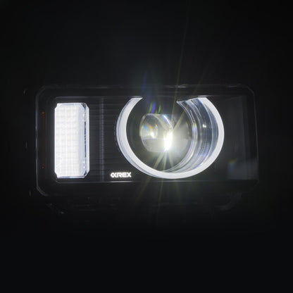 AlphaRex 24-26 Toyota LC Heritage LUXX LED Proj Headlight Blk w/Activ Light/Seq Signal/Switchback-Headlights-AlphaRex