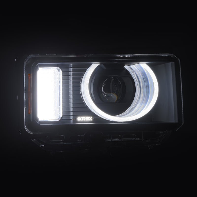 AlphaRex 24-26 Toyota LC Heritage LUXX LED Proj Headlight Blk w/Activ Light/Seq Signal/Switchback-Headlights-AlphaRex