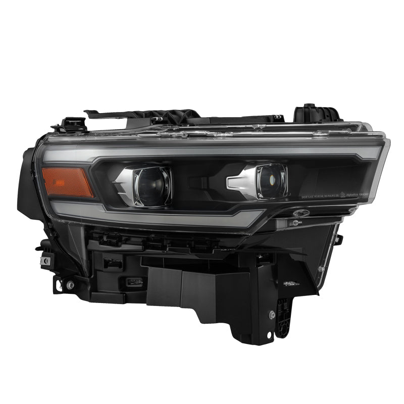 AlphaRex 25-26 Dodge Ram 1500 Luxx LED Proj Headlights -Black w/Activ Lit/ Seq Signal/Switchbk DRL-Headlights-AlphaRex