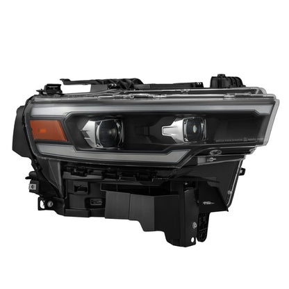 AlphaRex 25-26 Dodge Ram 1500 Luxx LED Proj Headlights -Black w/Activ Lit/ Seq Signal/Switchbk DRL-Headlights-AlphaRex