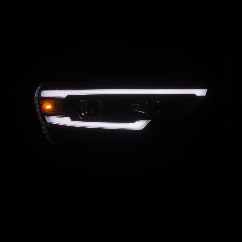 AlphaRex 25-26 Dodge Ram 1500 Luxx LED Proj Headlights -Black w/Activ Lit/ Seq Signal/Switchbk DRL-Headlights-AlphaRex