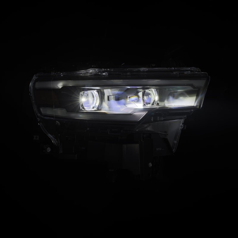 AlphaRex 25-26 Dodge Ram 1500 Luxx LED Proj Headlights -Black w/Activ Lit/ Seq Signal/Switchbk DRL-Headlights-AlphaRex