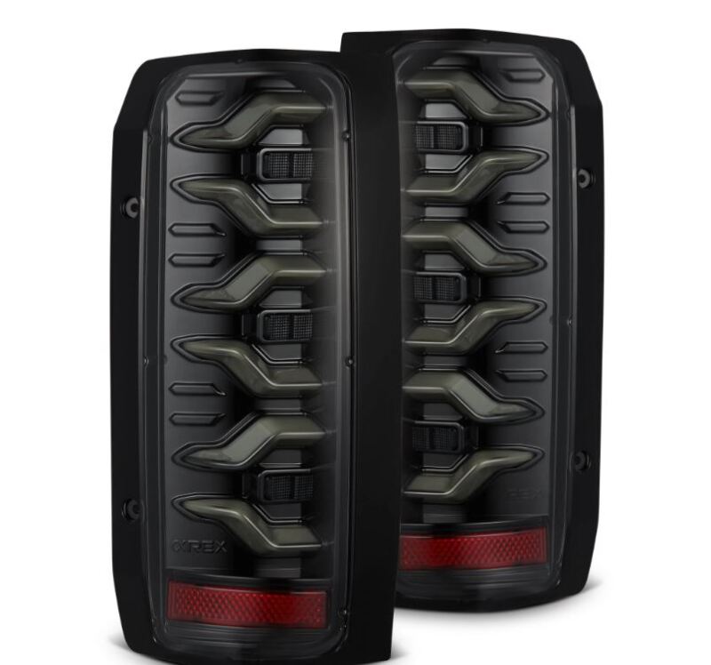 AlphaRex 87-96 Ford Bronco/F-150 Luxx-Series LED Tail Lights - Alpha-Black-Headlights-AlphaRex