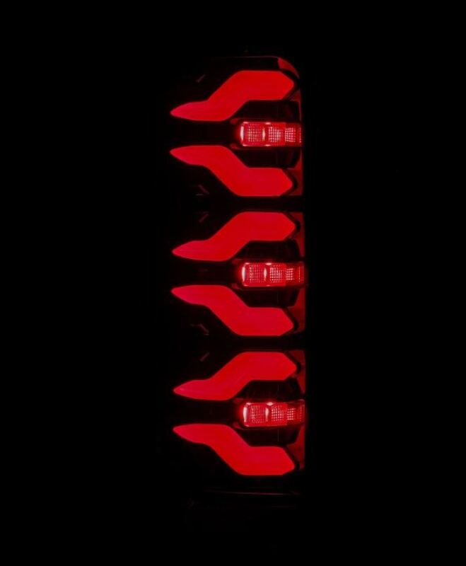 AlphaRex 87-96 Ford Bronco/F-150 Luxx-Series LED Tail Lights - Black Red-Headlights-AlphaRex