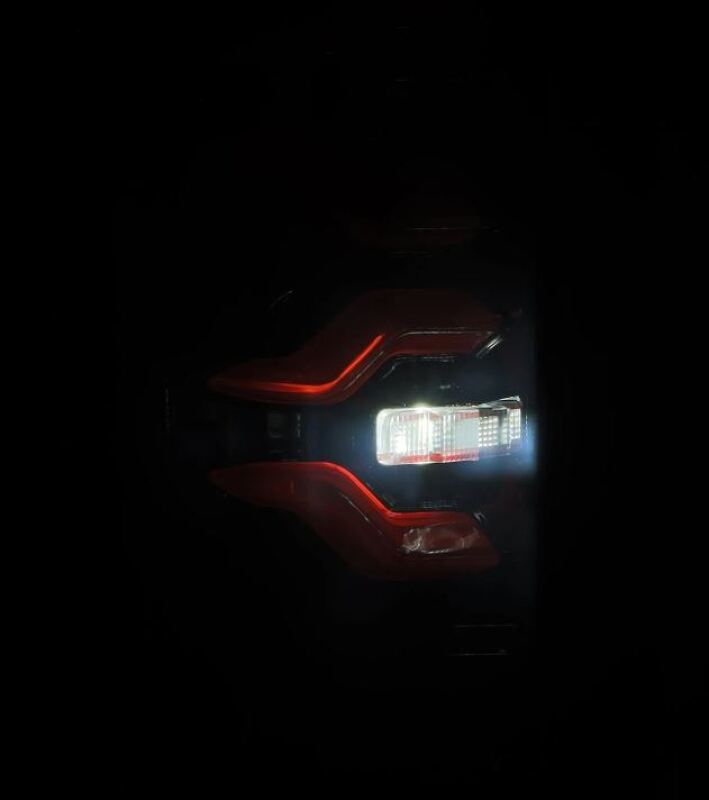 AlphaRex 87-96 Ford Bronco/F-150 Luxx-Series LED Tail Lights - Black Red-Headlights-AlphaRex