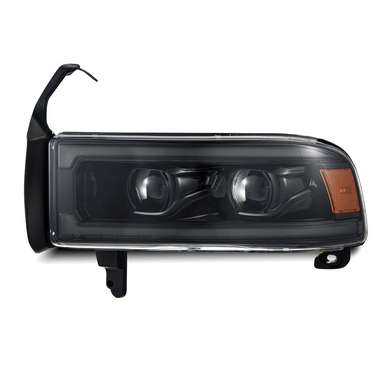 AlphaRex 94-01 RAM 1500 LUXX LED Proj Headlights Alpha-Blk w/Activ Light/Seq Signal/SB DRL-Headlights-AlphaRex