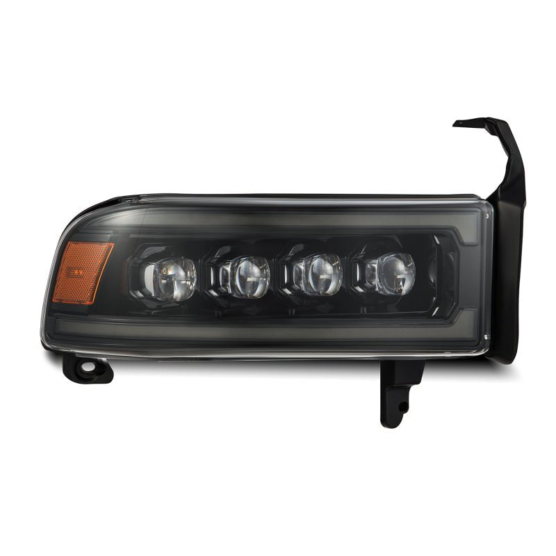 AlphaRex 94-01 RAM 1500 NOVA LED Proj Headlights Alpha-Blk w/Activ Light/Seq Signal/SB DRL-Headlights-AlphaRex