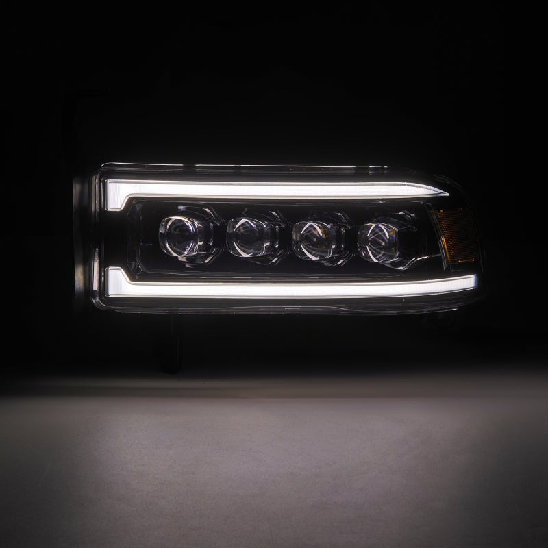 AlphaRex 94-01 RAM 1500 NOVA LED Proj Headlights Alpha-Blk w/Activ Light/Seq Signal/SB DRL-Headlights-AlphaRex
