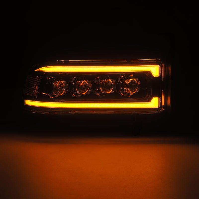 AlphaRex 94-01 RAM 1500 NOVA LED Proj Headlights Alpha-Blk w/Activ Light/Seq Signal/SB DRL-Headlights-AlphaRex