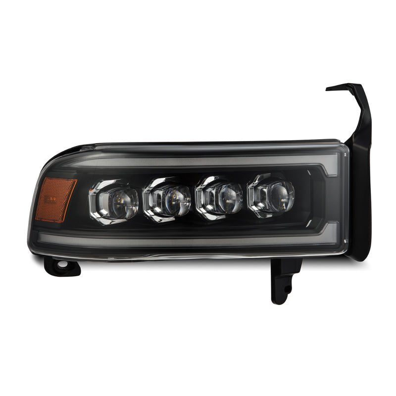 AlphaRex 94-01 RAM 1500 NOVA LED Proj Headlights Blk w/Activ Light/Seq Signal/SB DRL-Headlights-AlphaRex