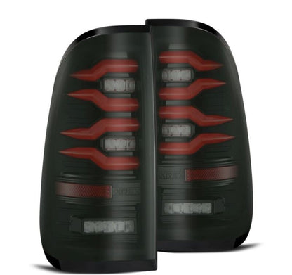AlphaRex 97-03 Ford F150 / 99-16 Ford F250/F350/F450/F550 LUXX-Series LED Tail Lights - Black/Red-Headlights-AlphaRex