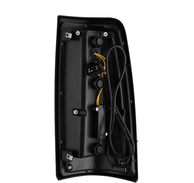 AlphaRex 99-06 Chevrolet Silverado/99-06 GMC Sierra LUXX-Series LED Tail Lights - Black-Wiring Connectors-AlphaRex
