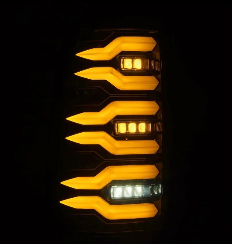AlphaRex 99-06 Chevrolet Silverado/99-06 GMC Sierra LUXX-Series LED Tail Lights - Black-Wiring Connectors-AlphaRex