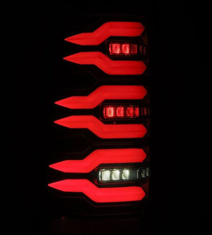 AlphaRex 99-06 Chevrolet Silverado/99-06 GMC Sierra LUXX-Series LED Tail Lights - Black-Wiring Connectors-AlphaRex