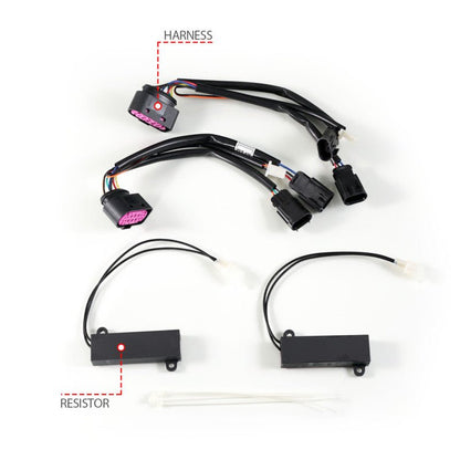 ANZO 09-18 Dodge Ram 1500/2500/3500 Full LED Proj Headlights w/Switchback Light Bar - Black-Headlights-ANZO