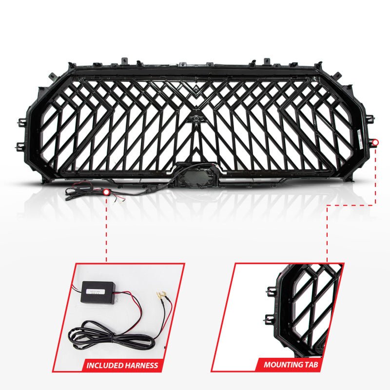 Anzo 22 - 24 Toyota Tundra Full LED Light Tube Front Grille w/ Initiation & Running Light Headlights