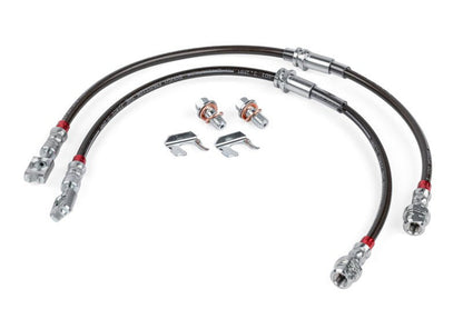 APR 05-22 Audi A3/05-22 Volkswagen GTI/Jetta/Passat Braided Stainless Steel Brake Line Set - Front-Brake Line Kits-APR