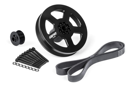 APR 09-18 Audi A6/A7/A8 Quattro (3.0 TFSI) Supercharger Drive & Crank Pulley w/Belt (Press On)-Pulleys - Crank, Underdrive-APR