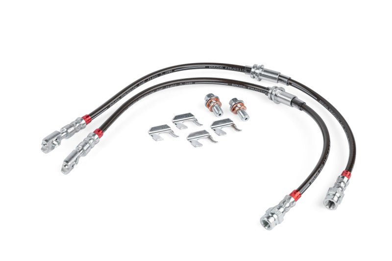 APR 15-20 Audi A3/A3 Quattro/S3/15-24 VW Golf R Braided Stainless Steel Brake Line Set - Front-Brake Line Kits-APR