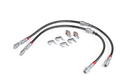 APR 15-20 Audi A3/A3 Quattro/S3/15-24 VW Golf R Braided Stainless Steel Brake Line Set - Front-Brake Line Kits-APR